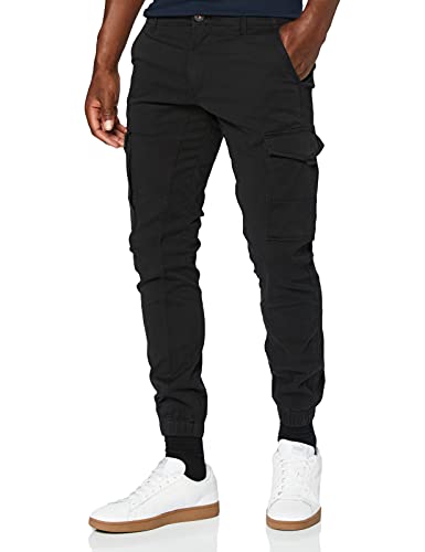 Detalle de JACK & JONES Jjipaul Jjflake AKM 542 Black: vaquero cargo negro con ajuste cómodo