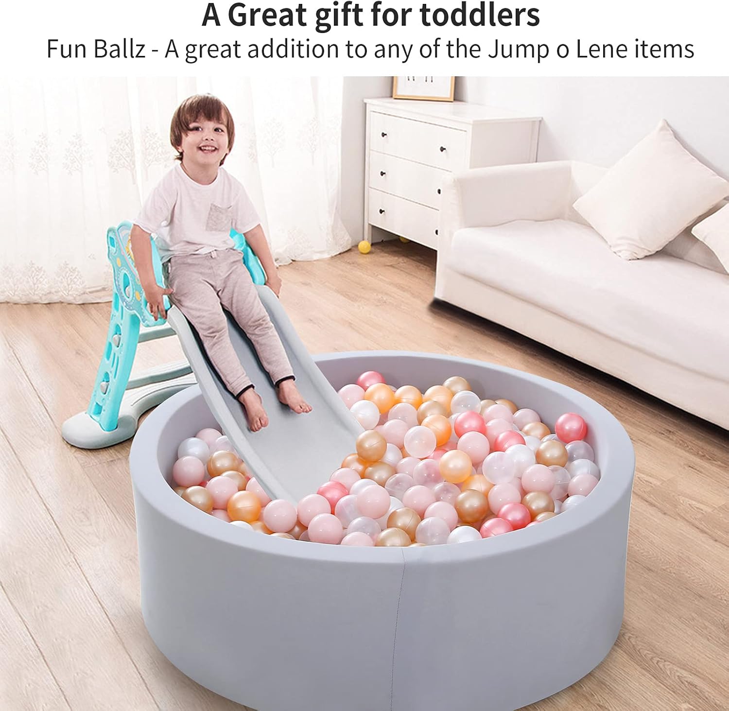 Detalle de STARBOLO 200-Pack Ball Pit Balls for Toddlers (2.2in) — Crush-Proof, BPA & Phthalate Free, 6-Color Set
