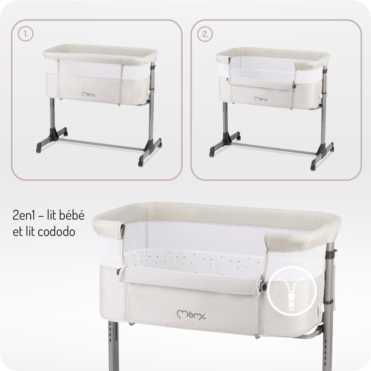 Thumbnail 3 de Momi REVO lit bébé 6 positions, 72 à 82 cm
