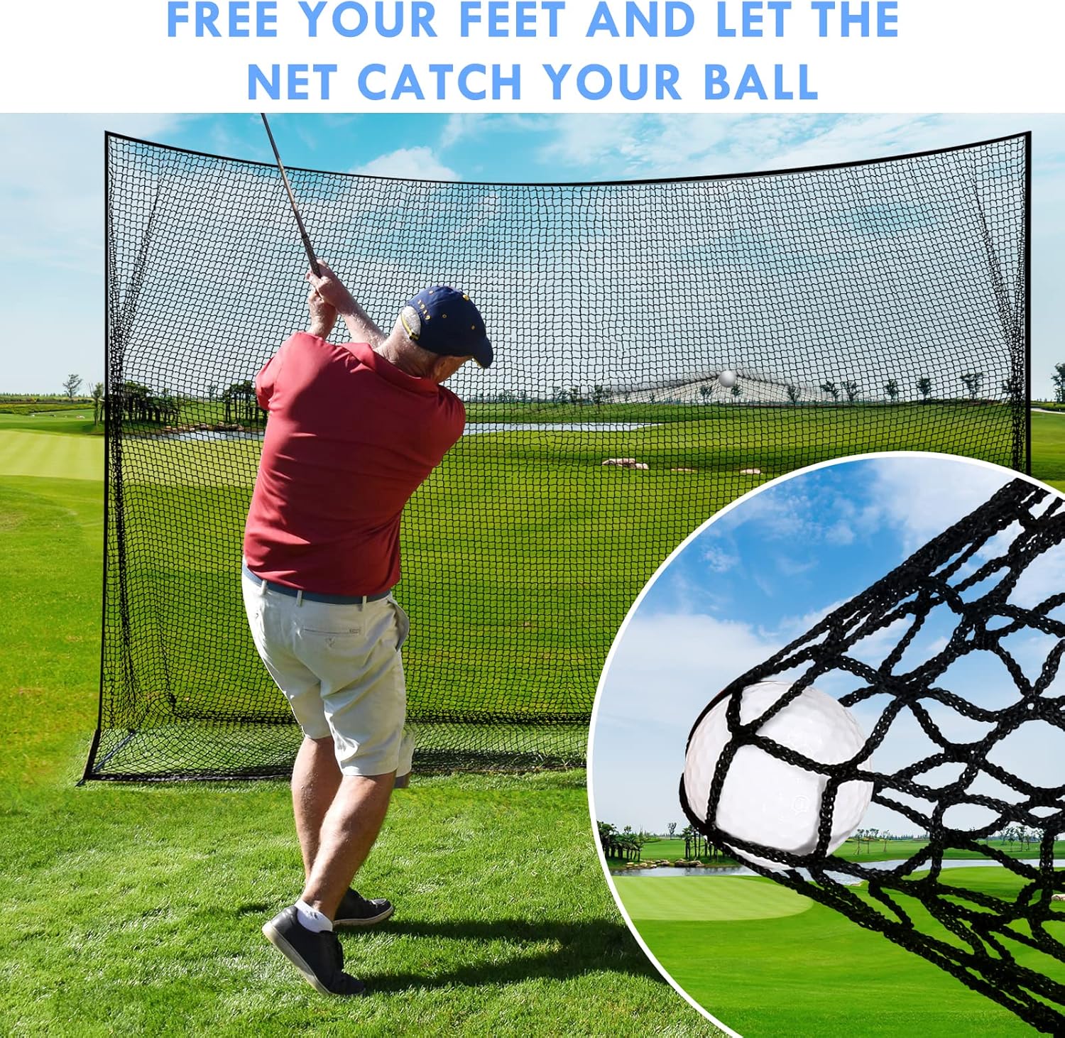 Thumbnail 2 de Amazgolf Golf Net: Flexible, Heavy-Duty Practice Barrier for Backyard Play
