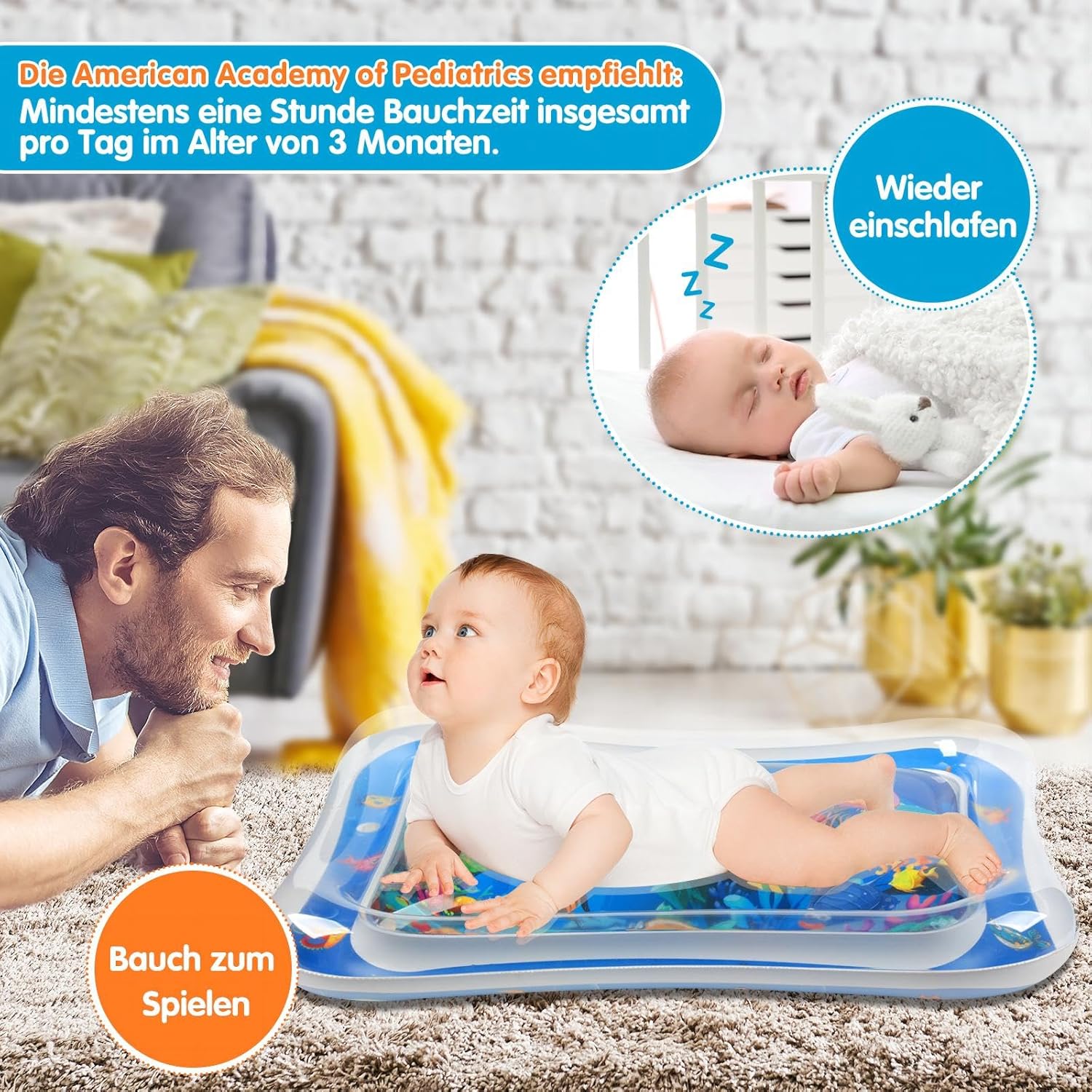 Thumbnail 3 de Infinno Wassermatte Baby Spielmatte für 3–9 Monate