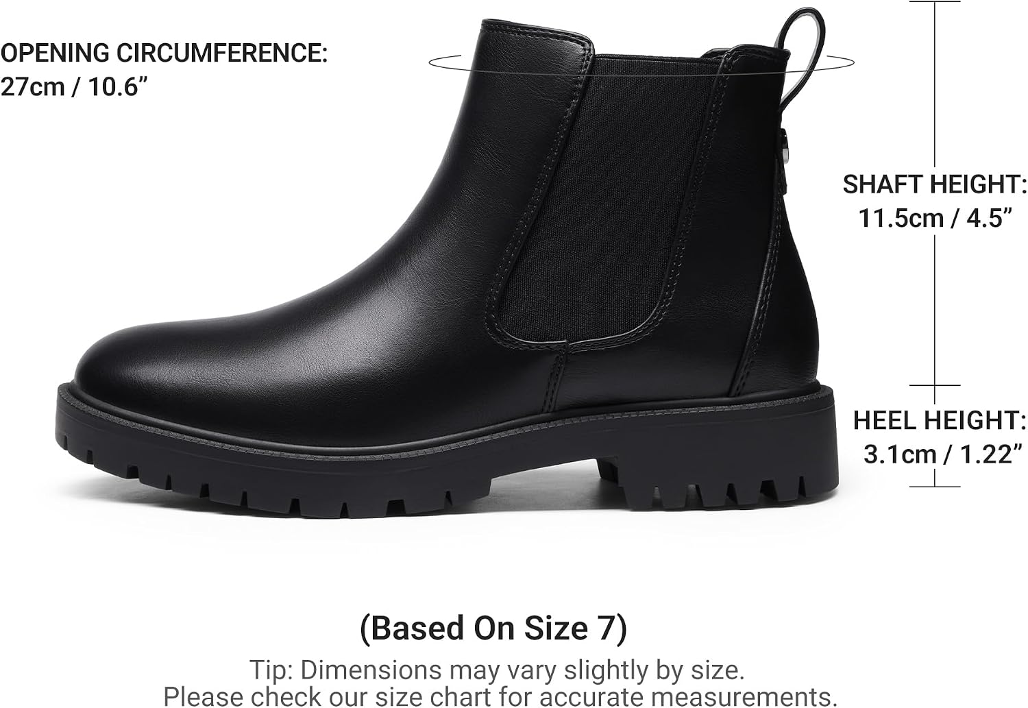 Thumbnail 4 de DREAM PAIRS Women's Chelsea Ankle Boots, Low-Heel Slip-On with Elastic Sides
