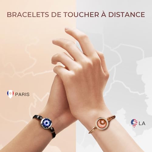 Detalle 2 de TOTWOO Bracelet Connecté Duo Vibrant pour Couple Amoureux à Distance