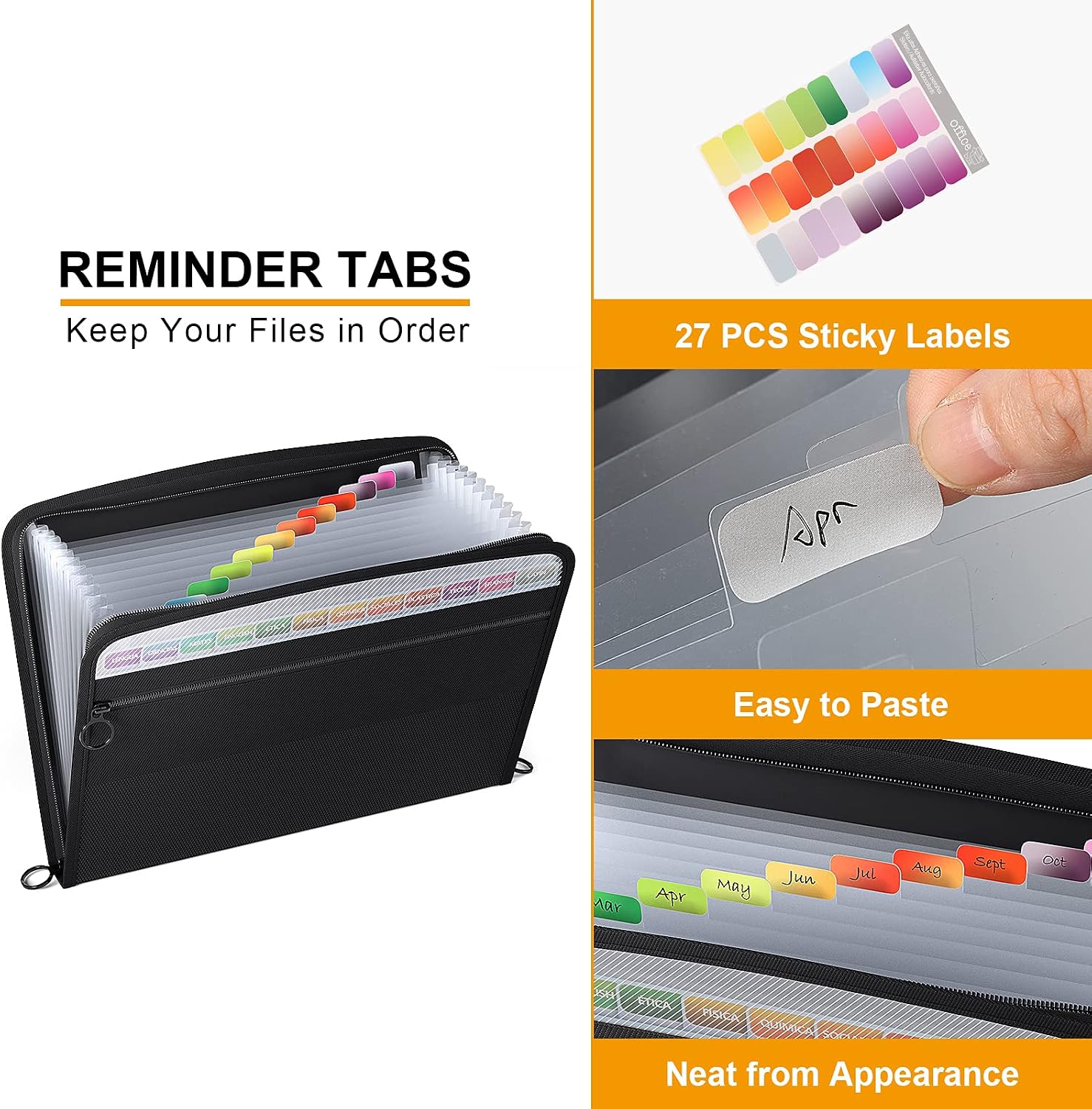 Detalle de ABC life expanding file organiser A4 13 pockets