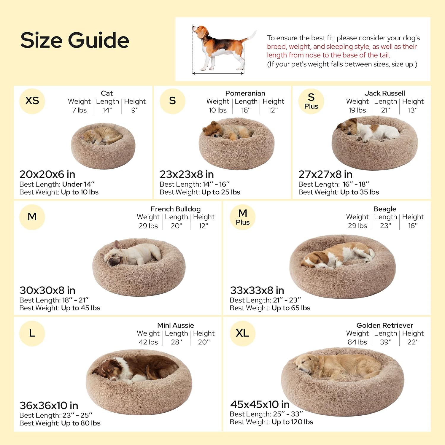 Thumbnail 4 de Bedsure Donut Dog Bed Medium