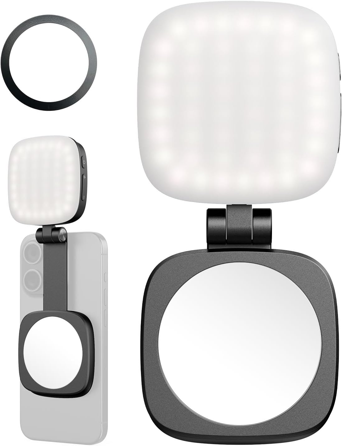 SMALLRIG Magnétique Lampe Selfie pour Téléphone — LED avec miroir et fixation MagSafe