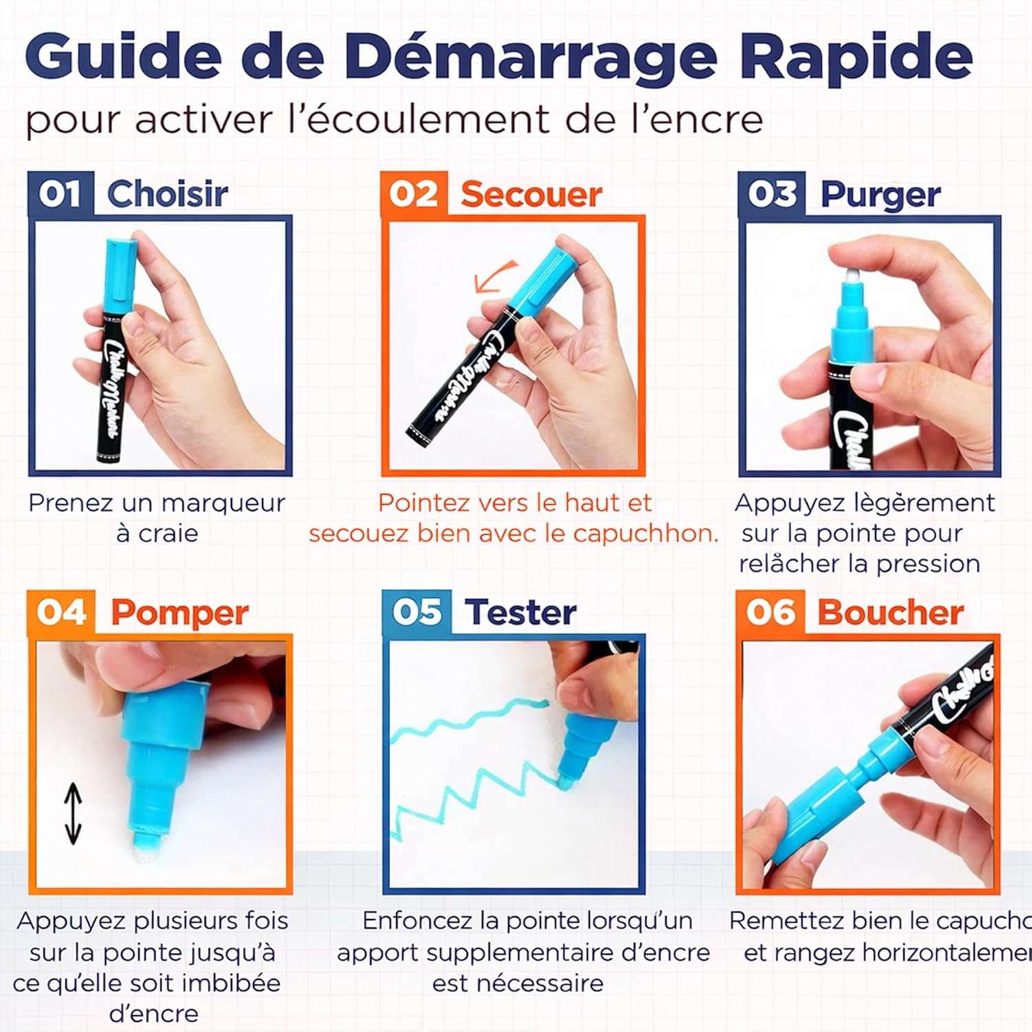 Thumbnail 6 de Liquid Chalk Pens (30 Pack, 6mm) Pastel + Neon Chalkola-style erasable markers for non-porous surfaces