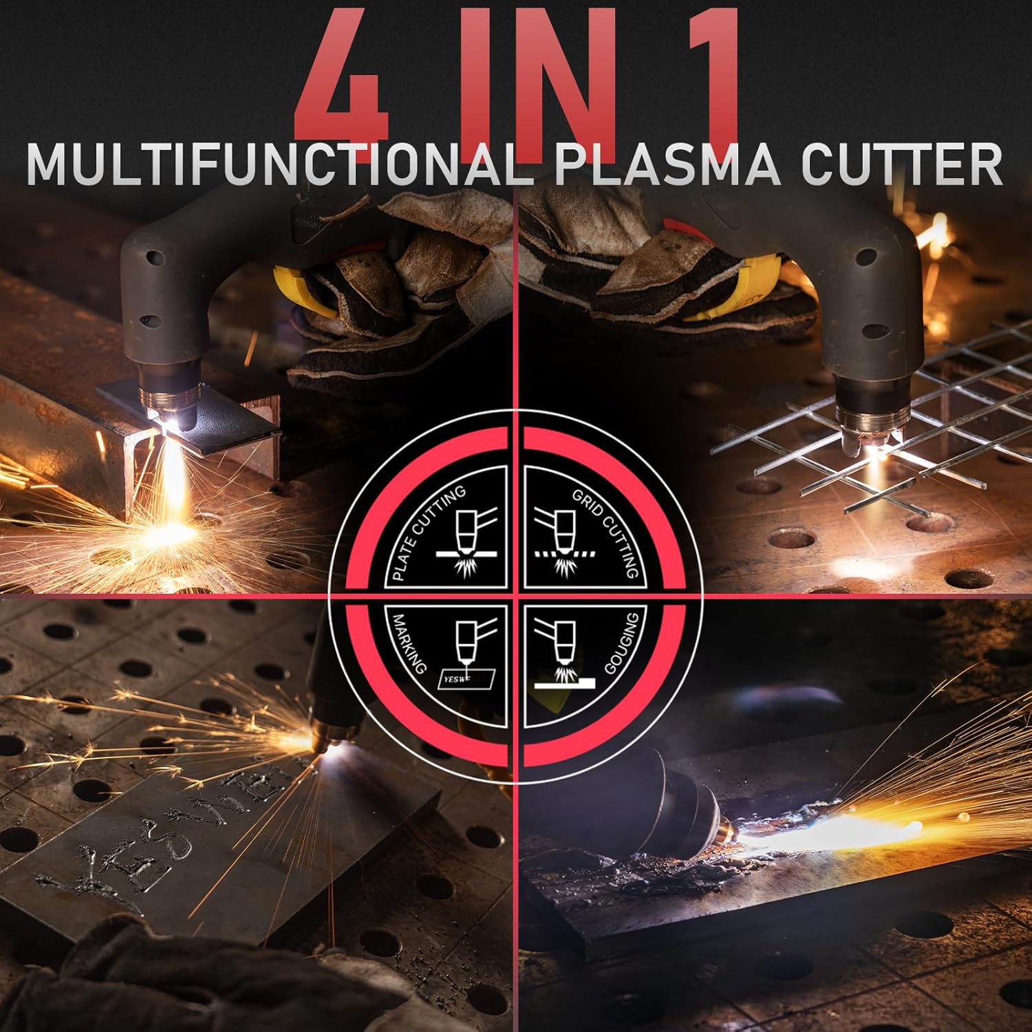 Thumbnail 1 de YESWELDER CUT-65DS PLUS 65Amp Plasma Cutter (Non-High Frequency, Non-Touch Pilot Arc) – 4-in-1 CUT/Gouge/Mark