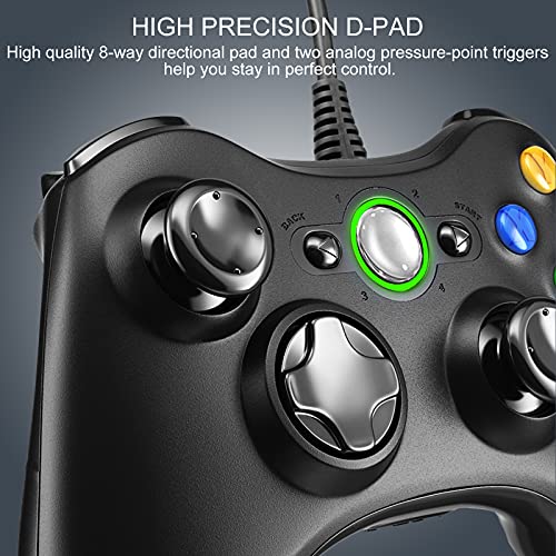 Thumbnail 4 de Manette filaire Zexrow Xbox 360 – USB, double vibration, compatible PC et Xbox 360