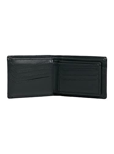 Detalle 2 de Quiksilver Billetera plegable de cuero, negra 👝