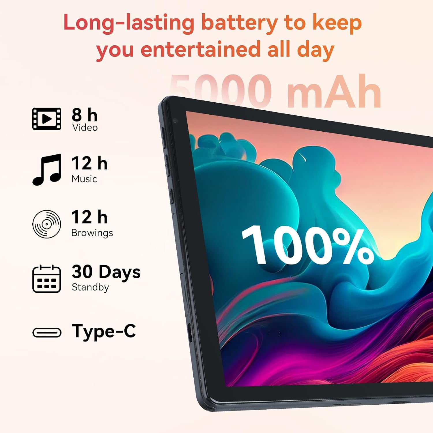 Thumbnail 3 de URAO Tablet 10.1" Android Tablet with Octa-core Processor 24GB RAM 128GB ROM 🍎