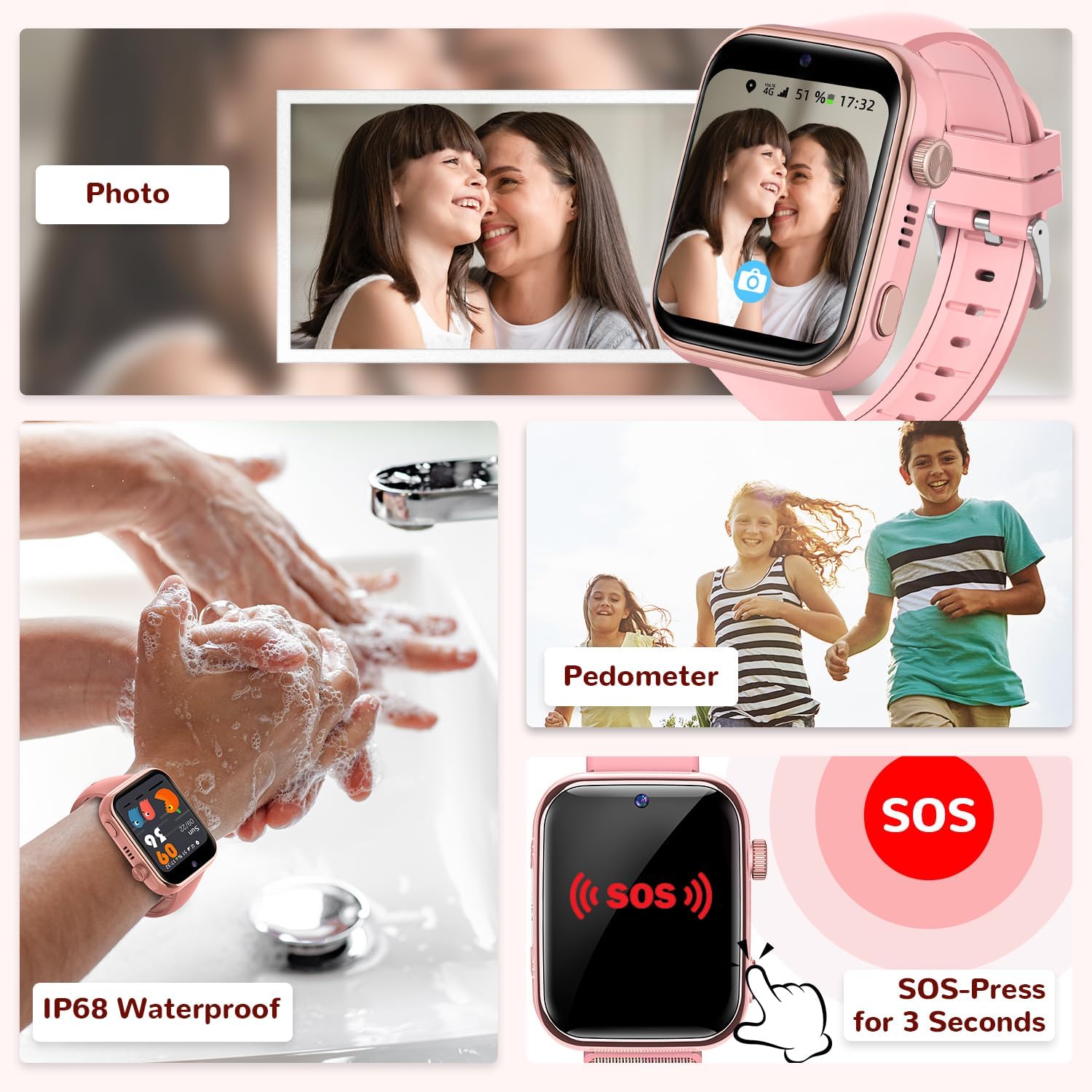Detalle de Montre connectée 4G Enfant Appels Vidéo
