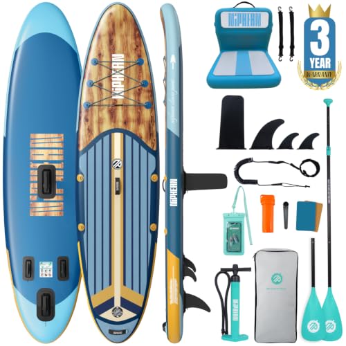 Detalle de Niphean Stand Up Paddling Board mit Sitz – Komplettes Set bis 200 kg Tragkraft