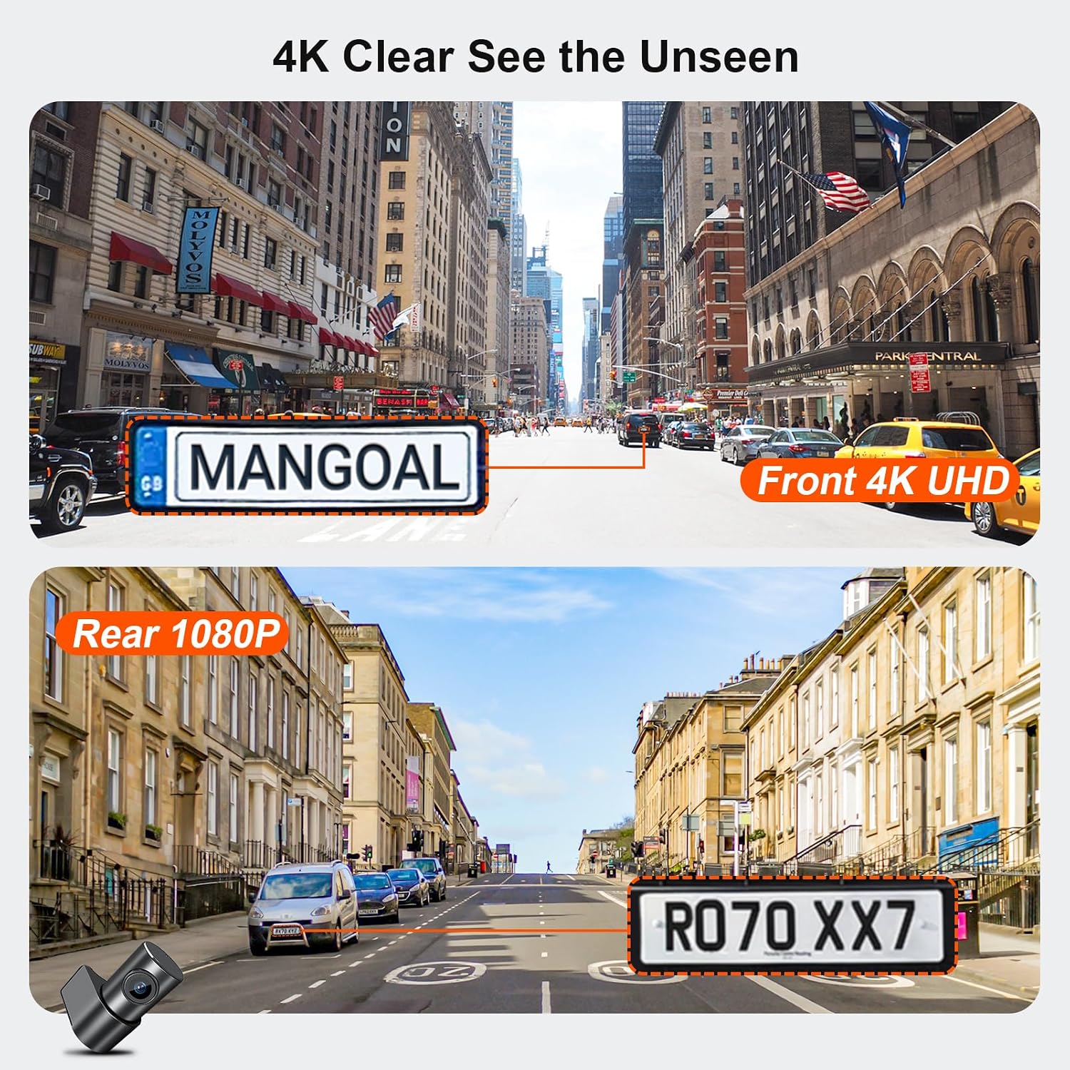 Thumbnail 5 de Mangoal Front 4K & Rear 1080P Dash Cam for XC60 2018–2021 (Model C) with OEM Look