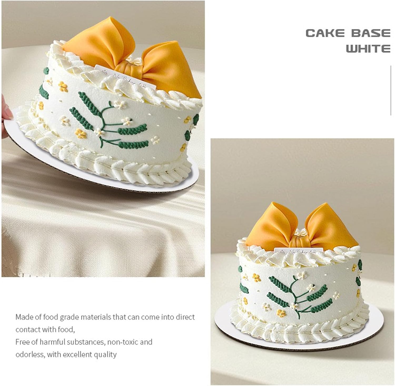 Detalle 2 de CUESVAP Cabx-10in taartdozen van 25,4 cm met venster en taartplateaus, set van 5