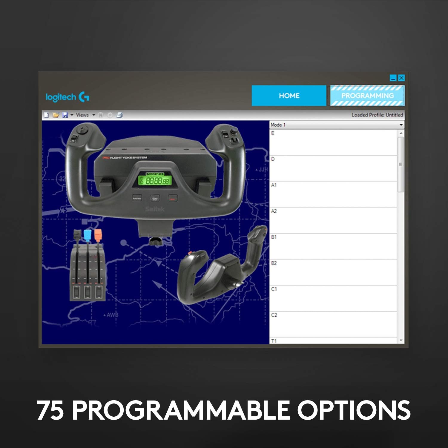 Thumbnail 6 de Logitech G Saitek PRO Flight Yoke System with throttle quadrant (USB) – PC black