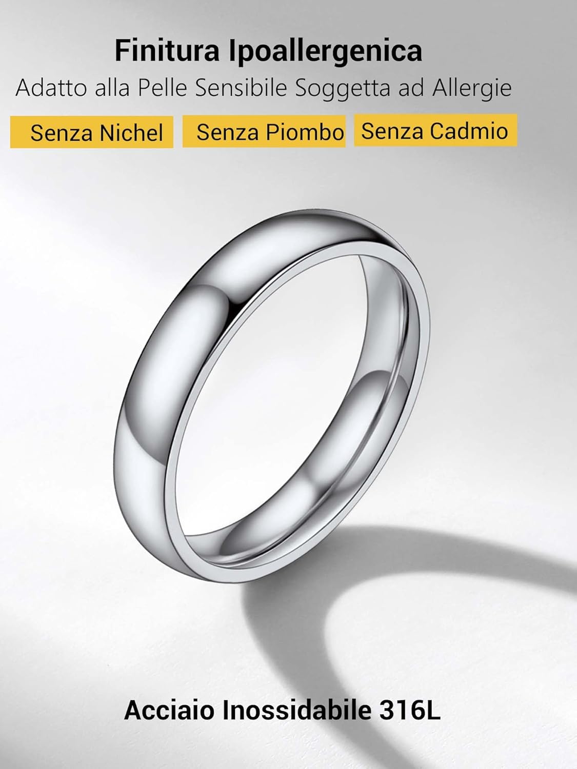 Thumbnail 2 de PROSTEEL Anello Personalizzabile Uomo/Donna con Incisione - Acciaio Inossidabile o Oro 18K Placcato, Confezione Regalo