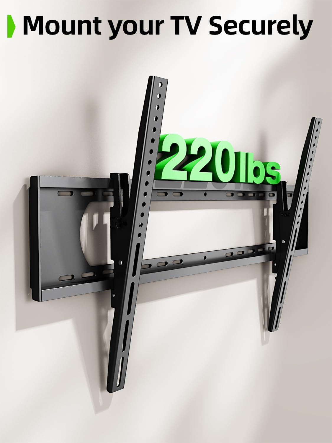 Thumbnail 2 de USX MOUNT Heavy-Duty Tilting TV Wall Mount for 60–120" up to 220 lb (Low-Profile, Ultra-Slim)