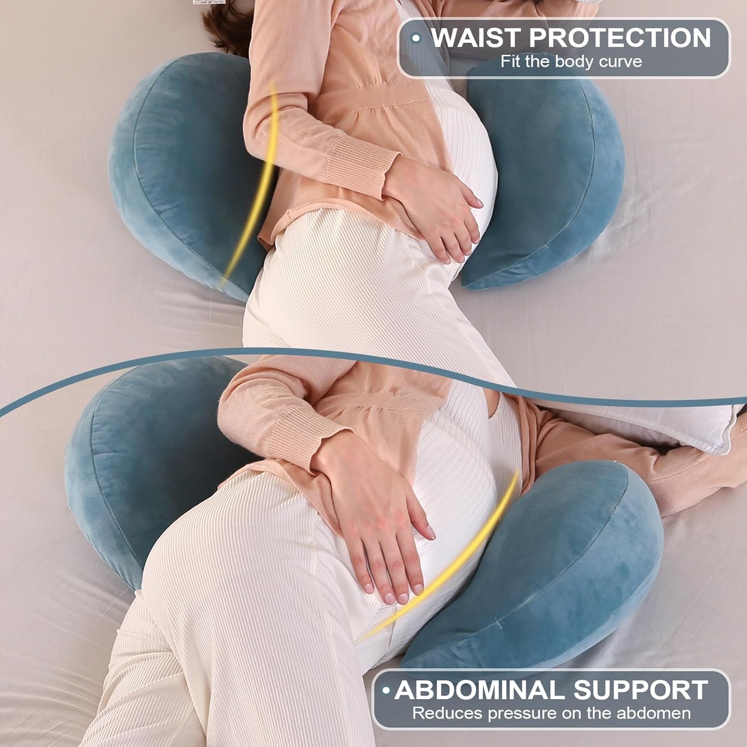 Thumbnail 1 de SHANNA Pregnancy Pillow: Wedge Full Body Support for Sleep During Pregnancy