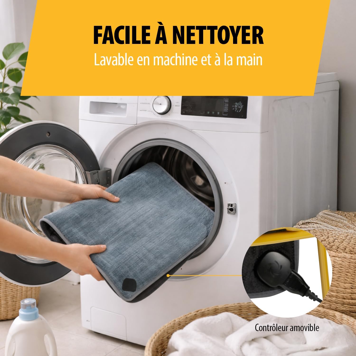 Detalle de Tristar BW-4772 Couverture Chauffante pour Chaise – 6 niveaux, arrêt automatique et télécommande amovible