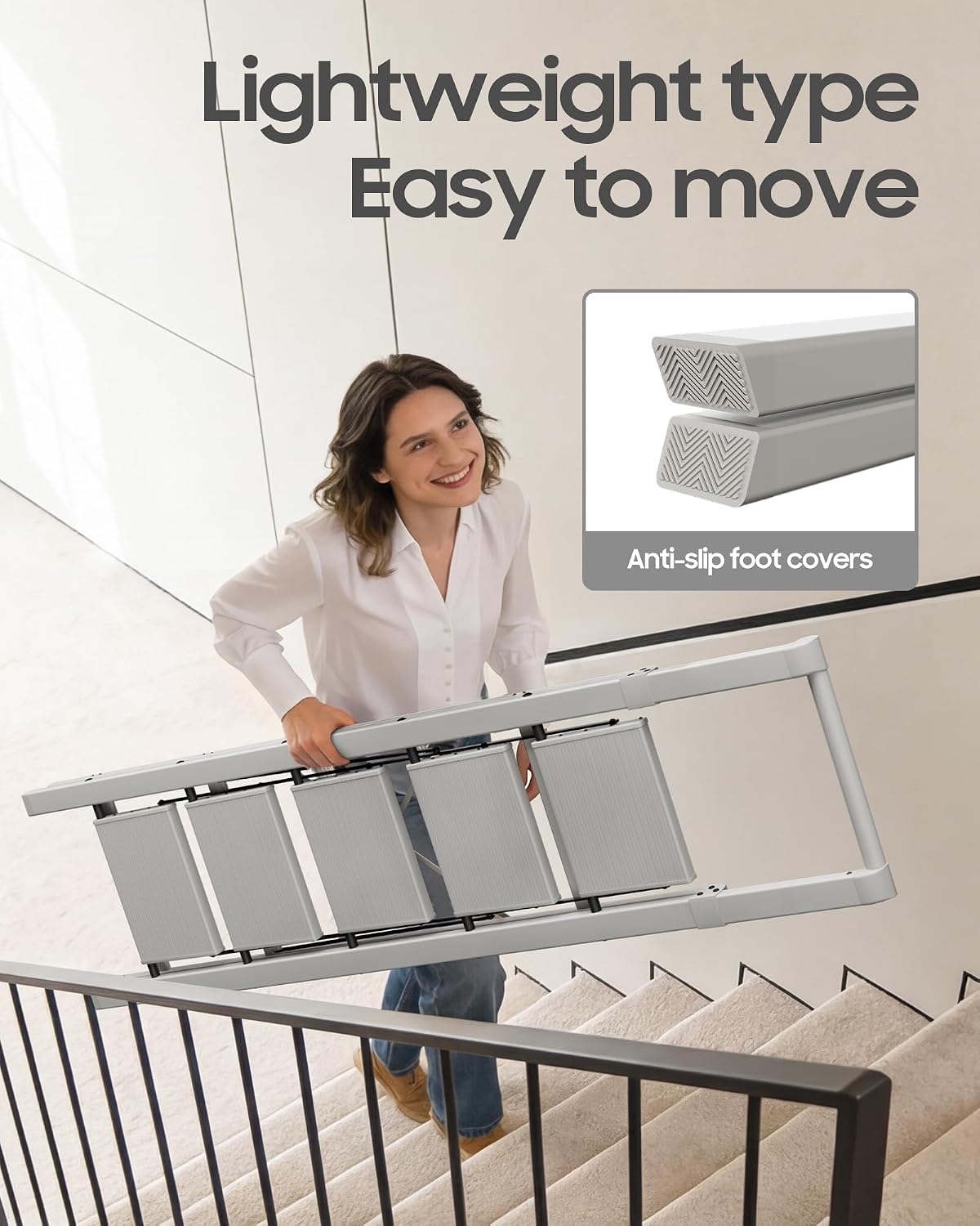 Thumbnail 6 de HillhutApex L0105 5-Step Aluminum Folding Ladder with Handgrip