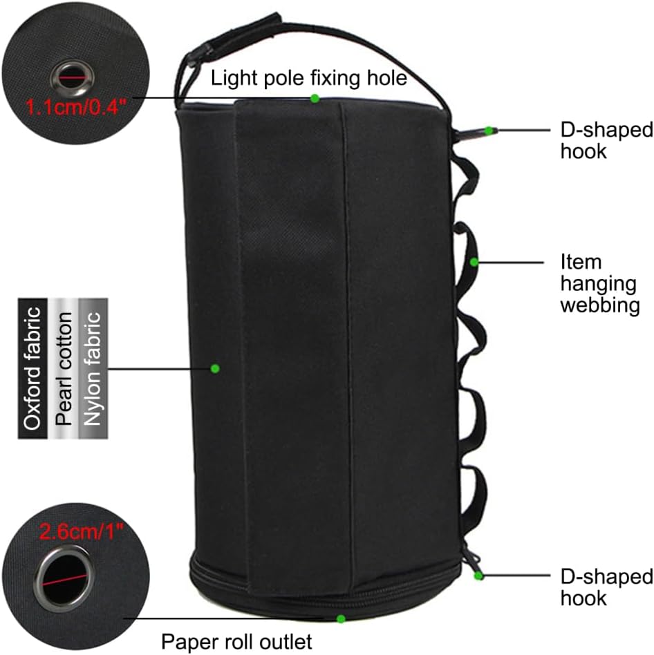 Detalle 2 de Camping Toilet Paper Holder: Waterproof, Foldable Hanging Roll Storage for Home, Car, Tent and Office