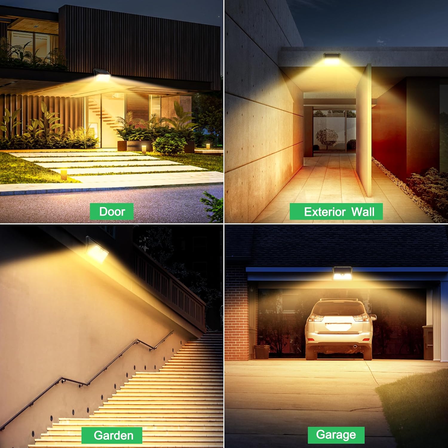 Thumbnail 6 de OUILA Solar Lights Outdoor Garden 185 LED Motion Sensor Security Lights, 2-Pack