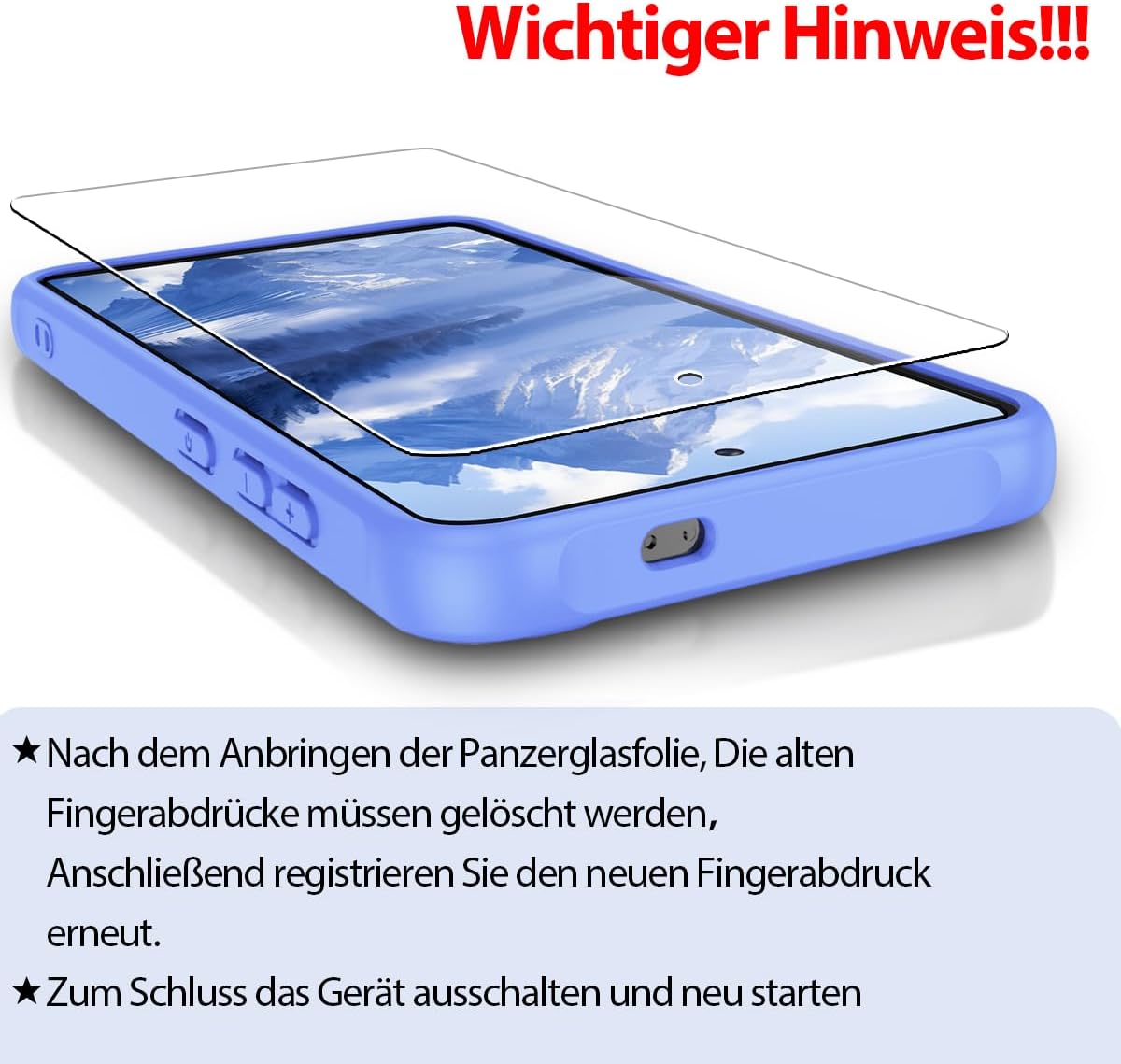 Detalle 2 de Dizn Magnetisch Slim-Hülle für Samsung Galaxy S26+ mit MagSafe, 2 Panzerglas-Folien, Linsenschutz & Handschlaufe – Himmelblau