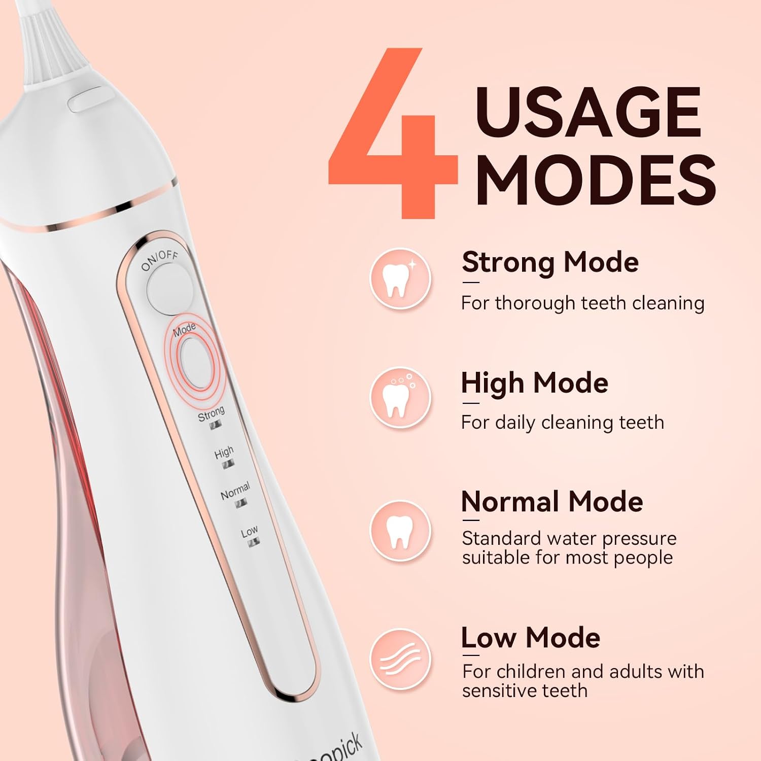 Detalle 2 de Portable Water Flosser with 300 mL Tank
