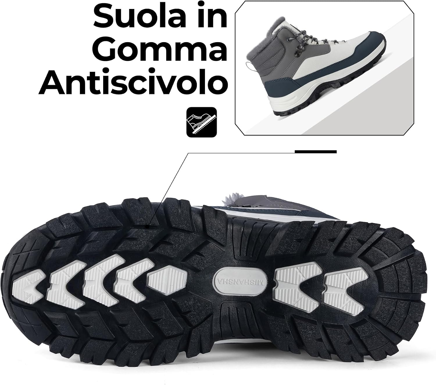 Detalle de Mishansha Stivali da donna invernali antiscivolo 36–42