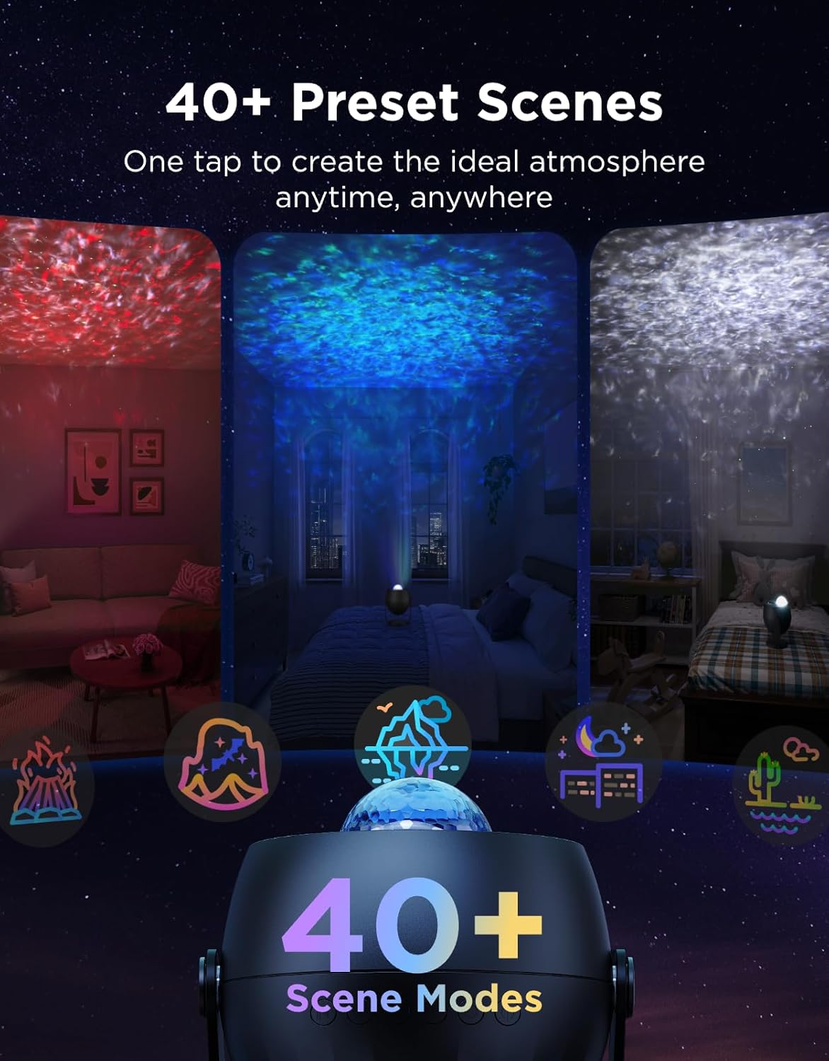 Detalle de Govee Star Light Projector: Ocean Wave & Starry Night Functional Ambient Light