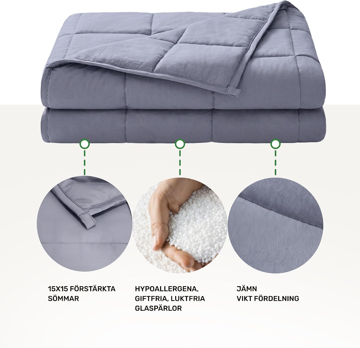 Thumbnail 6 de Dailydream DD11WBKParents_BE terapeutisk tyngdfilt, 4,5 kg, 135 × 200 cm, grå