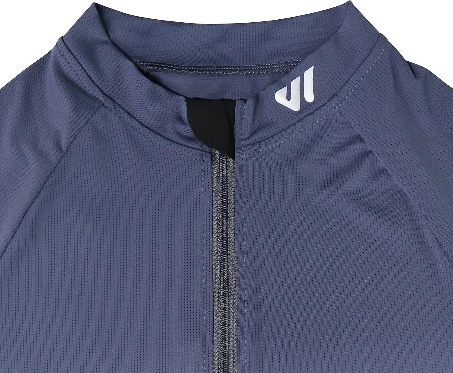 Detalle de Wulibike Mens Cycling Jersey with Reflective Stripes and Three Pockets