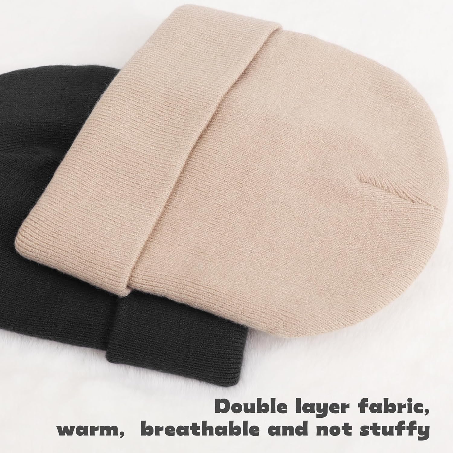Thumbnail 2 de DRESHOW Ensemble Bonnet Beanie et Moufles d'hiver pour bébés et enfants (3 mois – 5 ans) – Tricotés chauds et extensibles