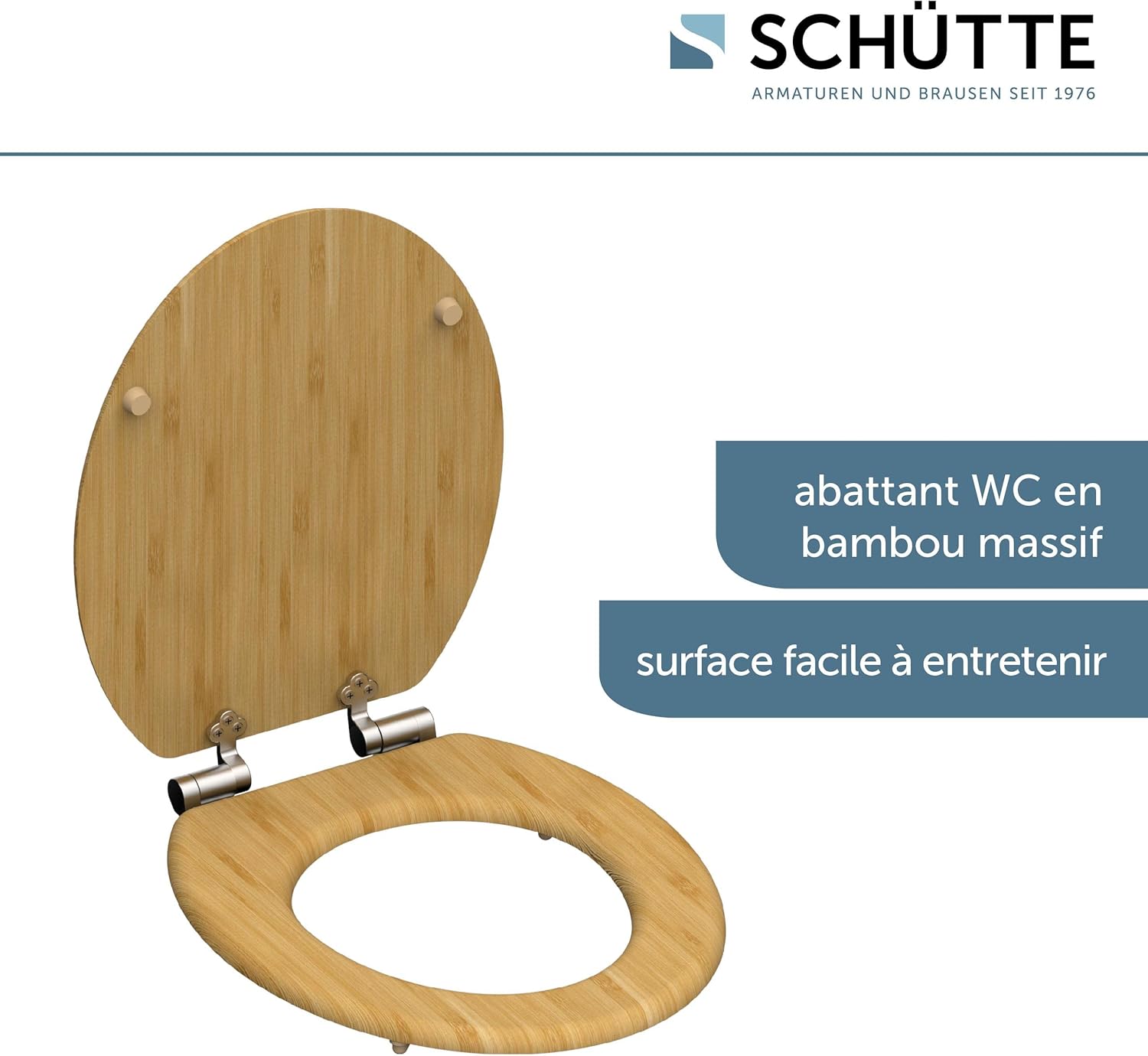 Thumbnail 3 de SCHÜTTE Abattant WC Bamboo avec frein de chute – durable et robuste, jusqu’à 150 kg