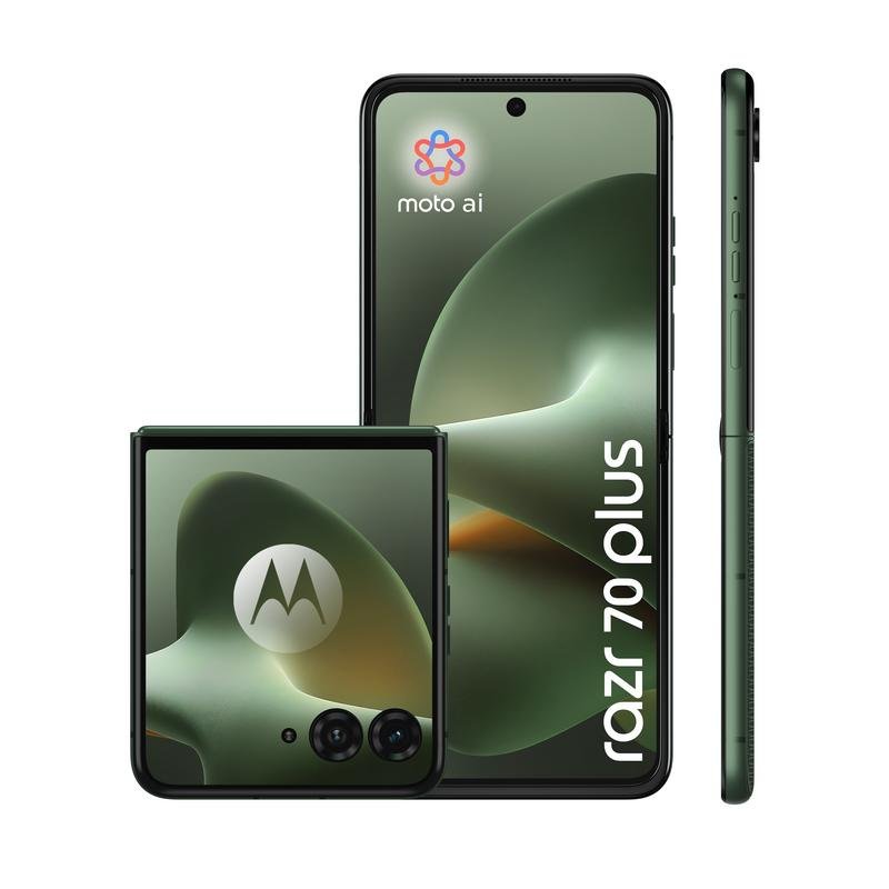 Detalle 2 de Motorola Razr 70 Plus 5G 12GB/512GB | smartphone plegable de 6,9 pulgadas en verde oscuro