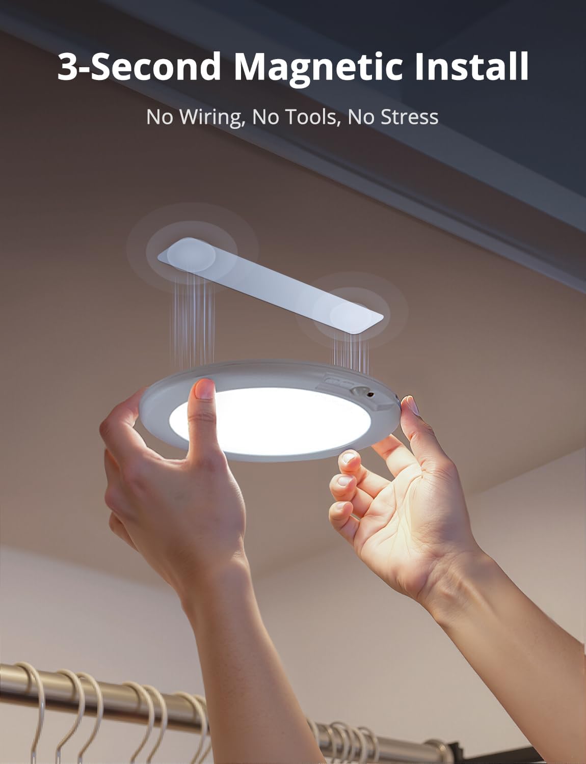 Detalle 2 de Combuh Motion Sensor Ceiling Light, 2-Pack
