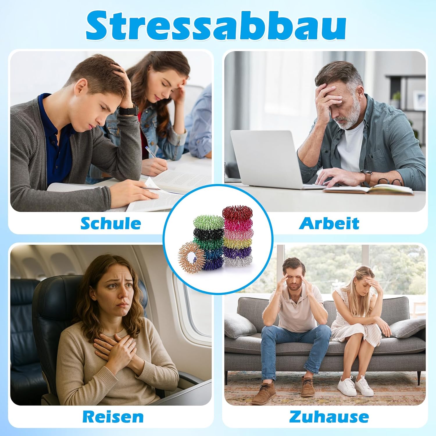 Thumbnail 4 de YANGTSUNG Akupressur-Ring Set (24 Stück) – Fingermassageringe für Stressabbau & Durchblutung