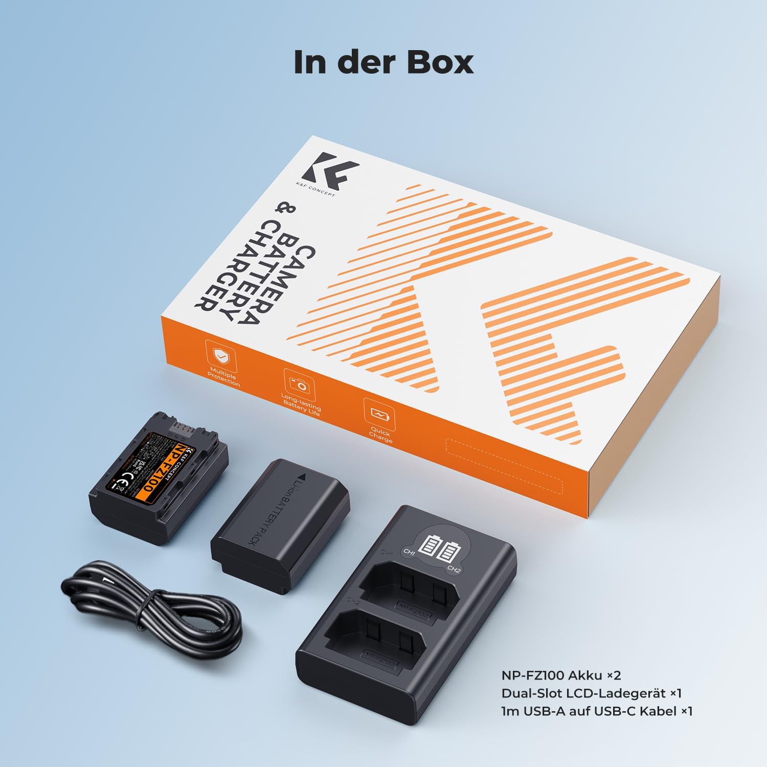 Thumbnail 6 de K&F CONCEPT NP-FZ100 2600mAh Akkus
