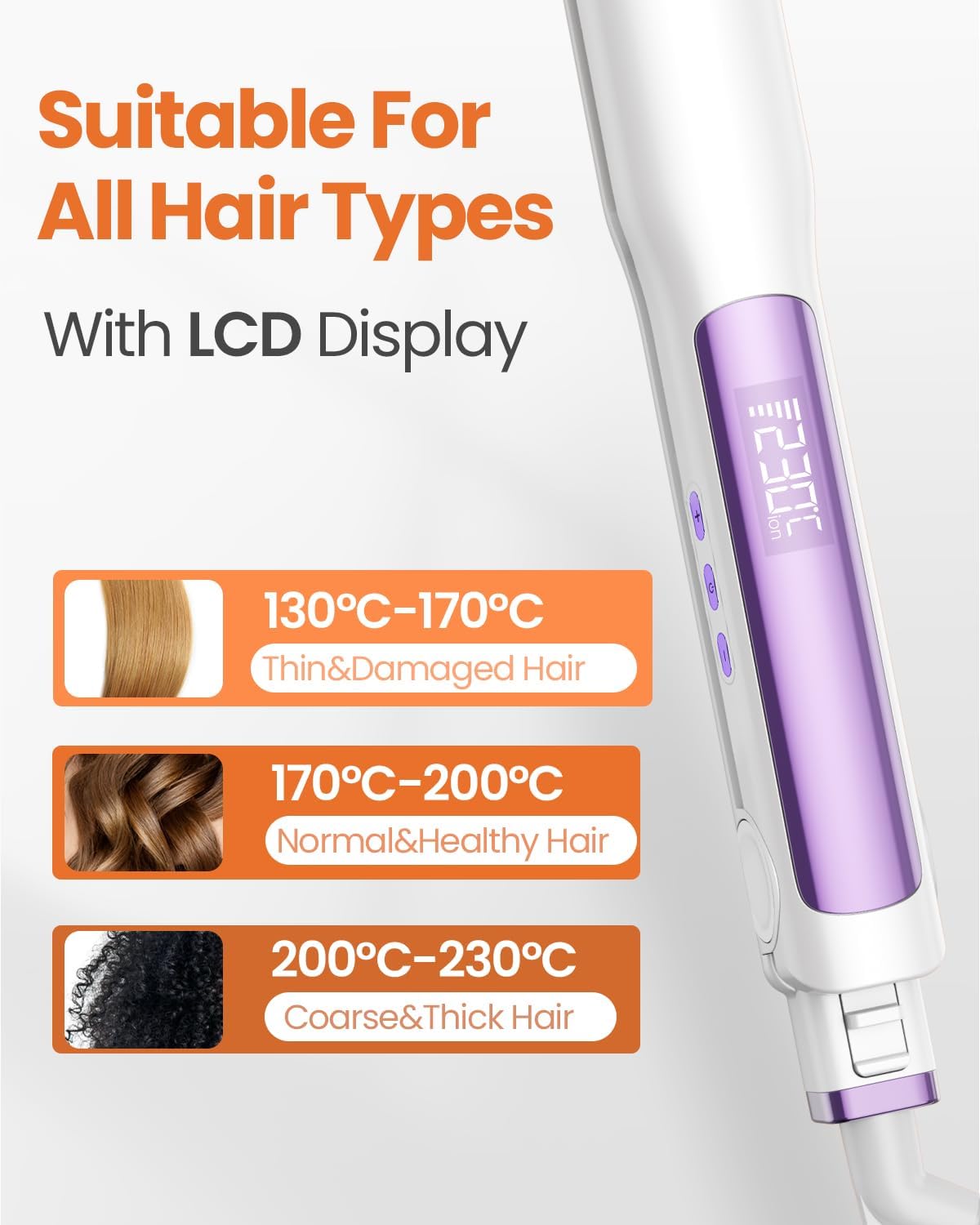 Thumbnail 4 de Faszin 2 in 1 Hair Straighteners: Fast Heating Titanium Flat Iron with 3D Floating Plates