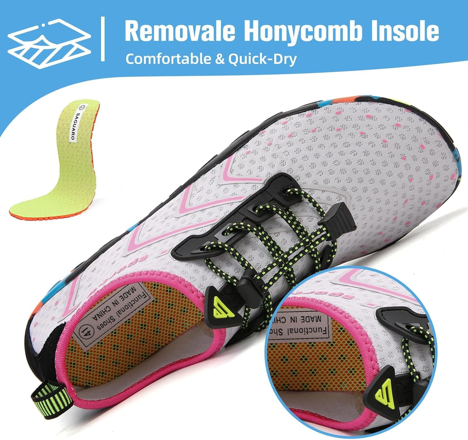Thumbnail 3 de Mishansha Water Shoes for Women & Men – Quick-Dry Barefoot Swim Shoes with Drainage Holes