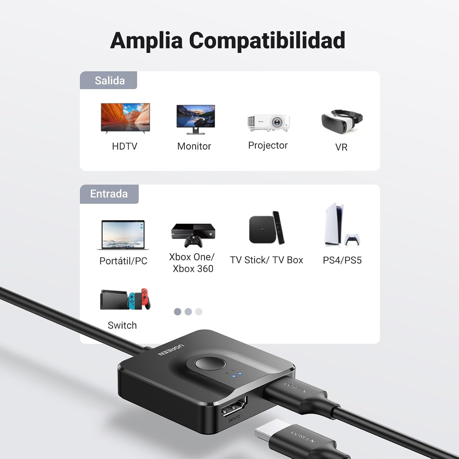 Thumbnail 4 de UGREEN HDMI Switch 4K 60Hz: Conecta tus dispositivos fácilmente
