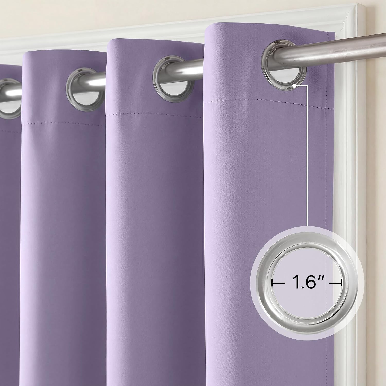 Detalle 2 de NICETOWN NTUSCGM147SD2-ALL Blackout Curtains, Lavender Purple, 42 x 84 in