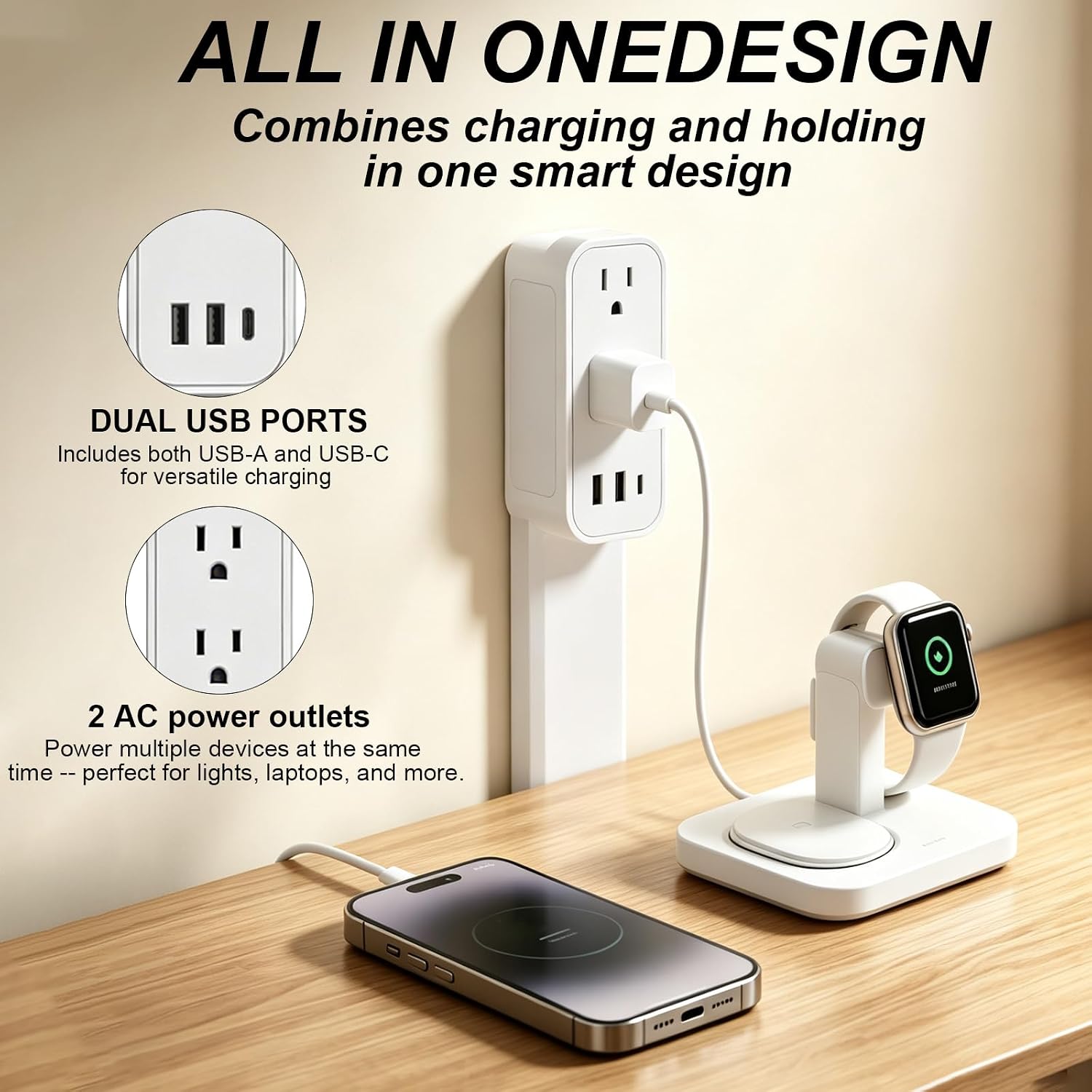 Detalle de Outlet Extender Stick with USB-C