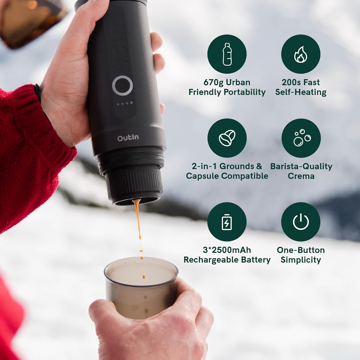 Thumbnail 2 de OutIn Nano Cafetera Espresso Portátil ☕ Ideal para Viajes