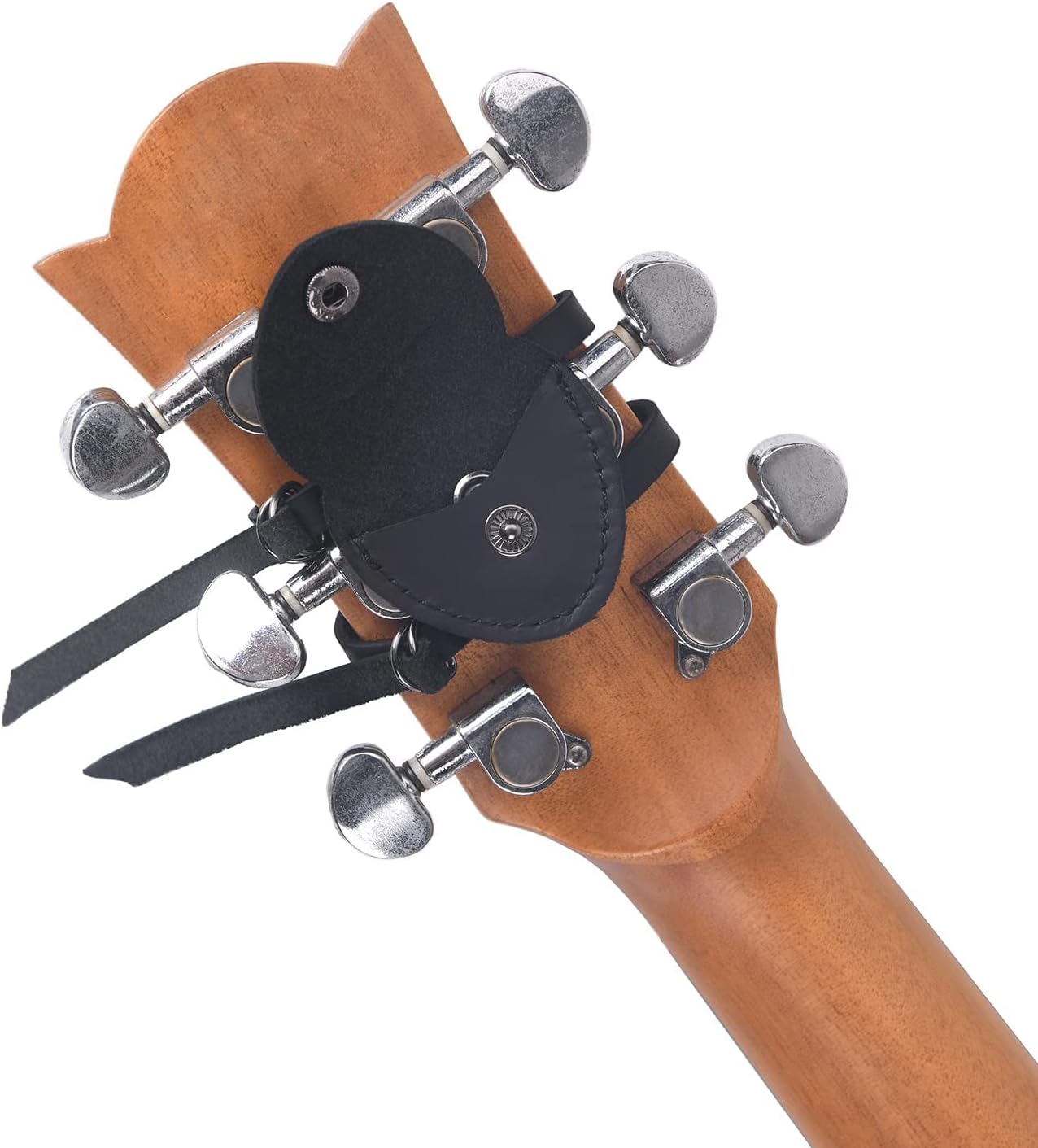 BSWAN Gitarrenplektren-Halter – abnehmbar, Leder, mit Schultergurt, für Gitarrenliebhaber und Väter