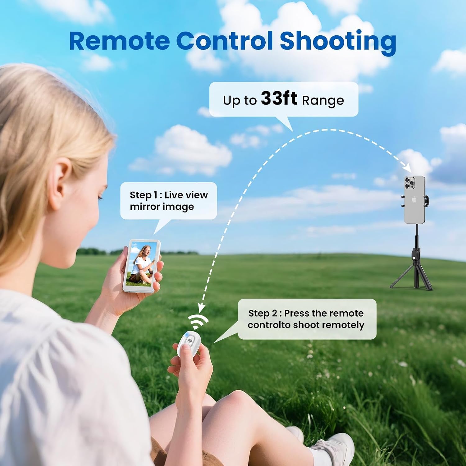 Thumbnail 6 de LUCKSKY Vlog Selfie Monitor Screen for iPhone — 4K 60fps, Wireless Mirroring, Remote, Magnetic Fixation
