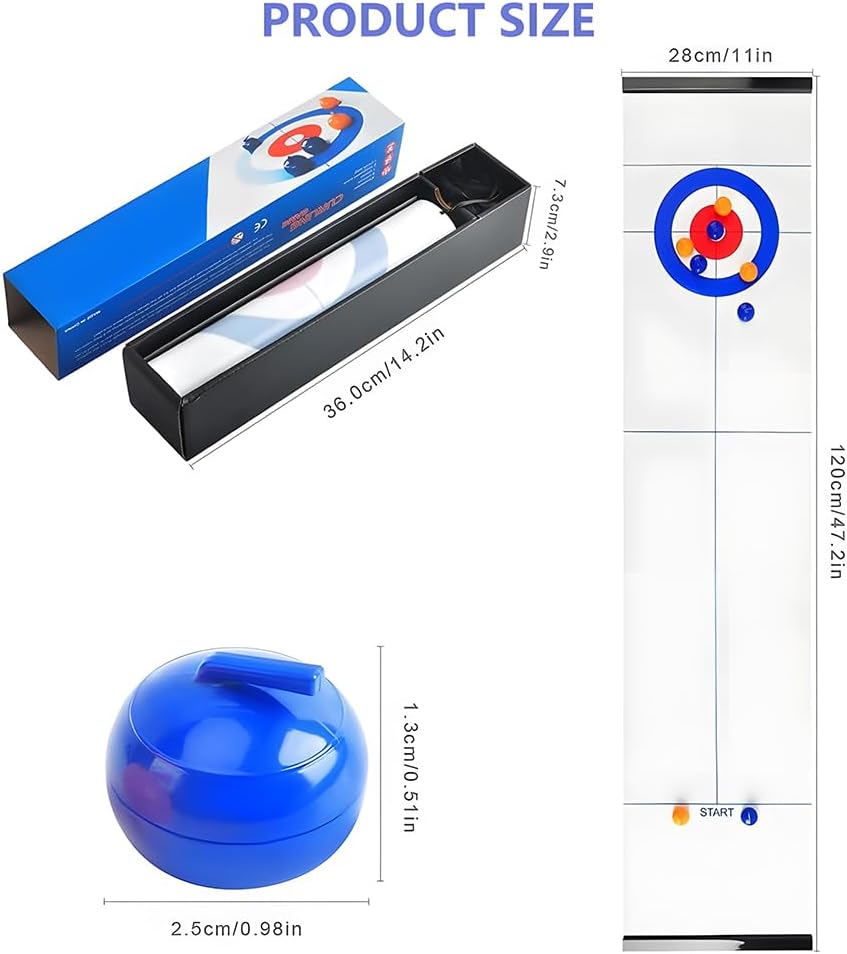 Thumbnail 1 de Lotvic Tabletop Curling Game – Compact, Portable Family Fun