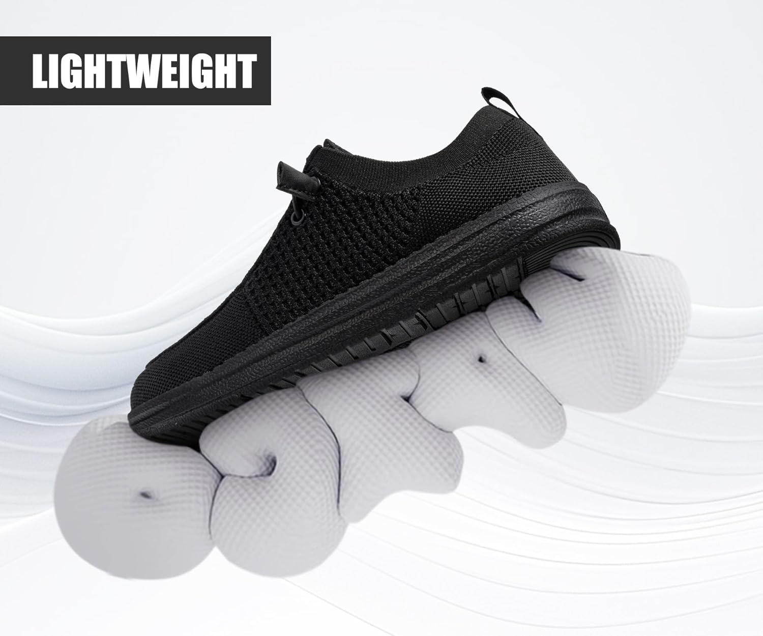 Thumbnail 6 de LARNMERN Slip-On Steel Toe Shoes for Men (Lightweight, Comfortable Lounging & Walking Sneakers)