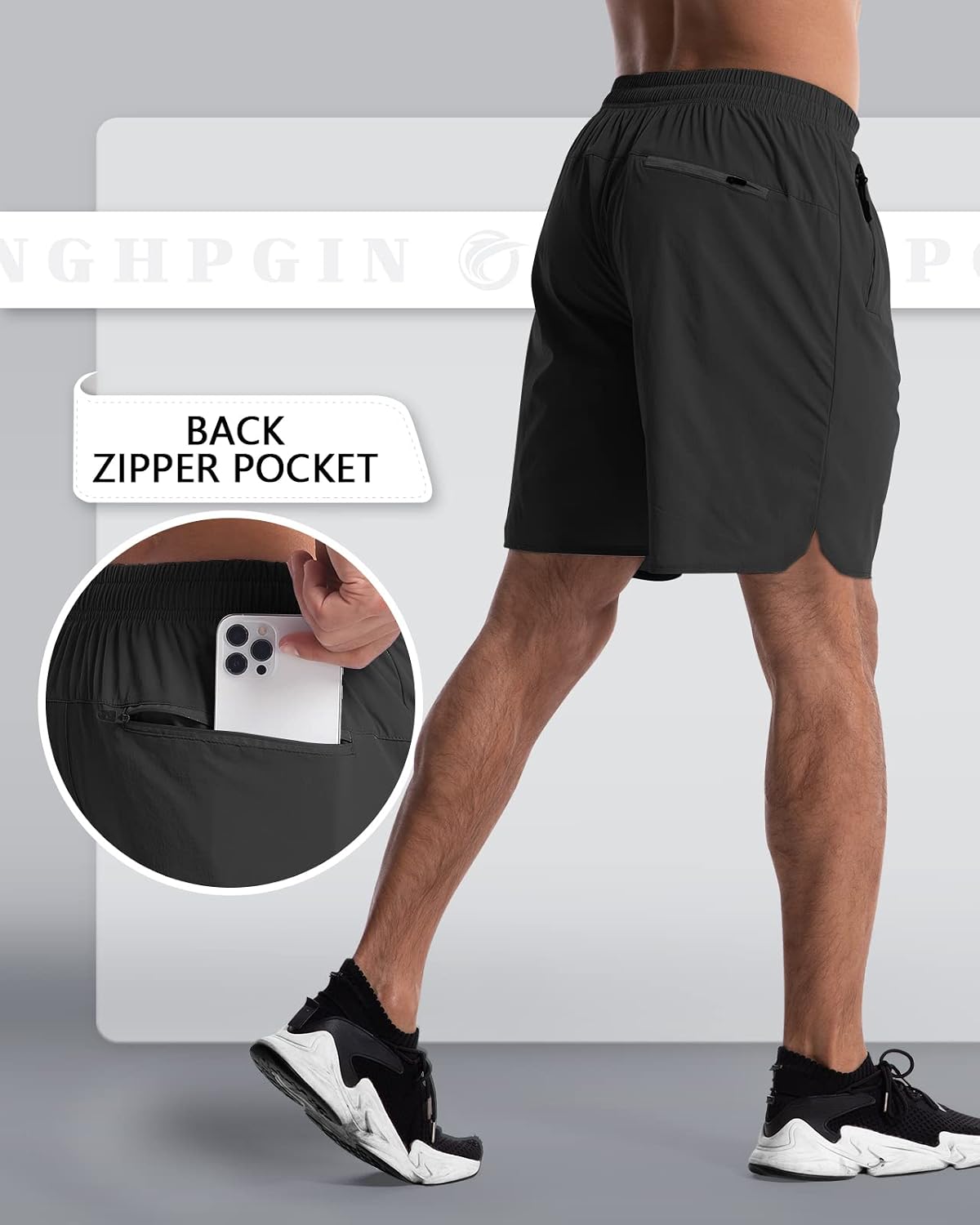 Detalle 2 de CANGHPGIN Workout Shorts 7in Inseam